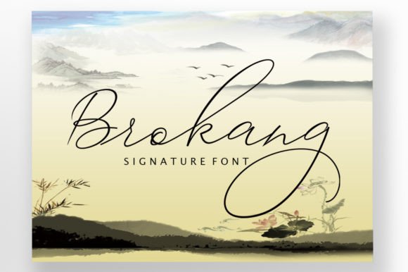 Brokang: A Modern Script Font for Editorial Design