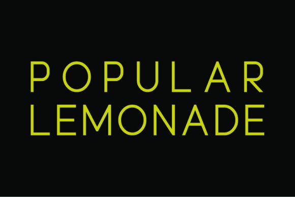 Popular Lemonade: A Modern Sans Serif Font for Web Design