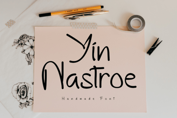 Yin Nastroe: A Handwritten Font for Modern Editorial Design